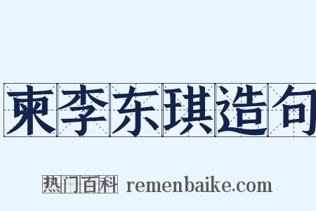 柬李东琪造句是什么意思的图片